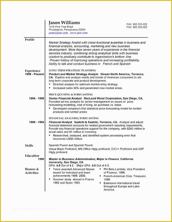 Free Sample Resume Templates Of 85 Free Sample Resumes by Easyjob