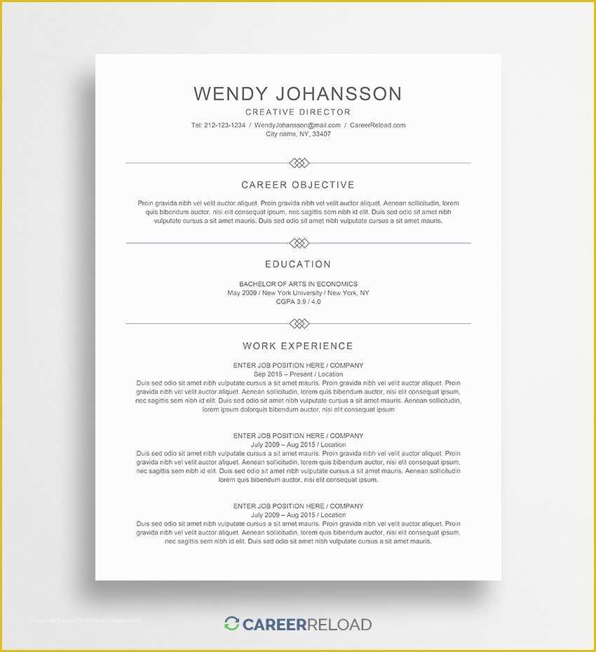 Free Sample Resume Templates Of Download Free Resume Templates Free Resources for Job