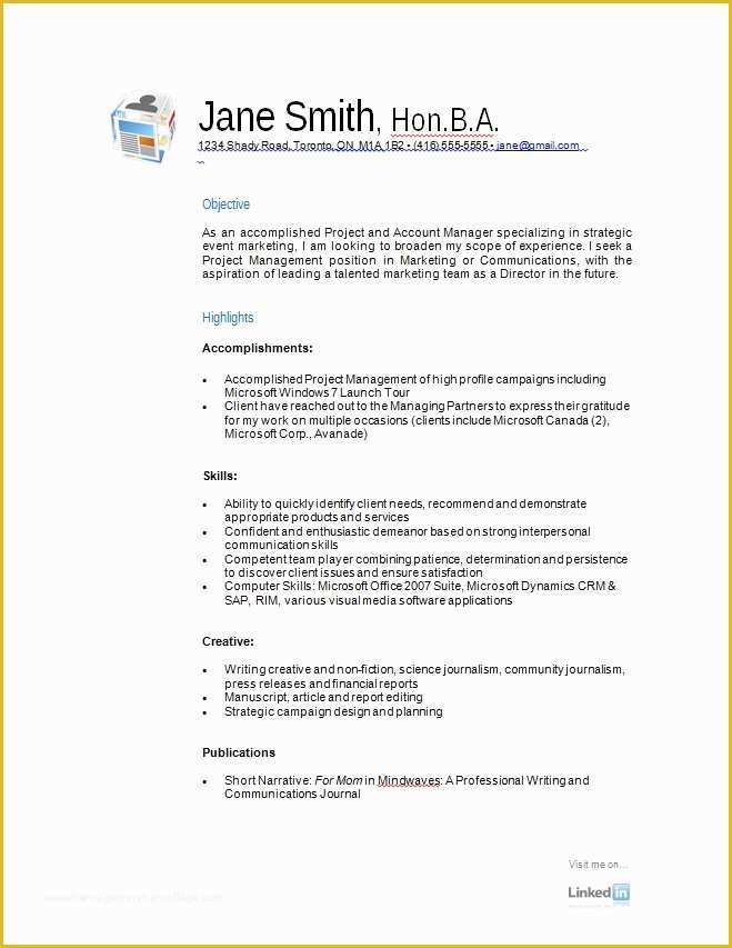 Free Sample Resume Templates Of Free Resume Samples