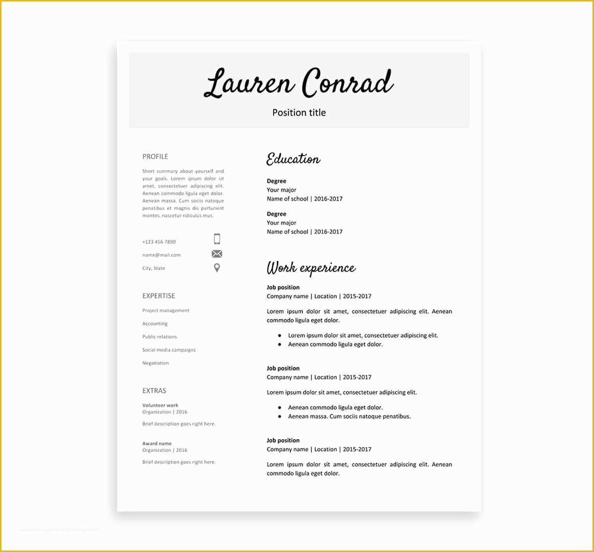 Free Sample Resume Templates Of Google Docs Resume Templates 10 Free formats to Download