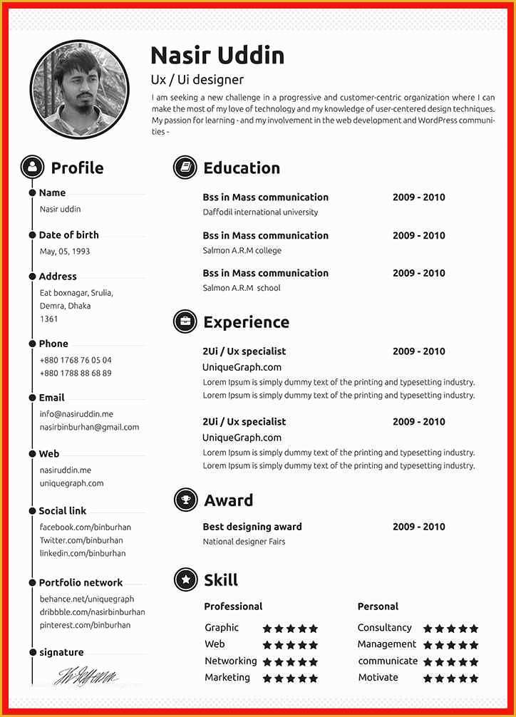 Free Sample Resume Templates Of Impressive Resume Samples