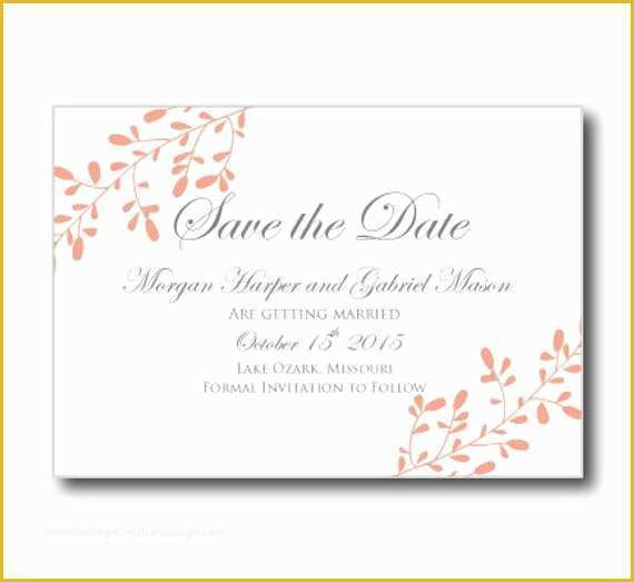 Free Save the Date Templates for Word Of Save the Date Printable Wedding Save Date by