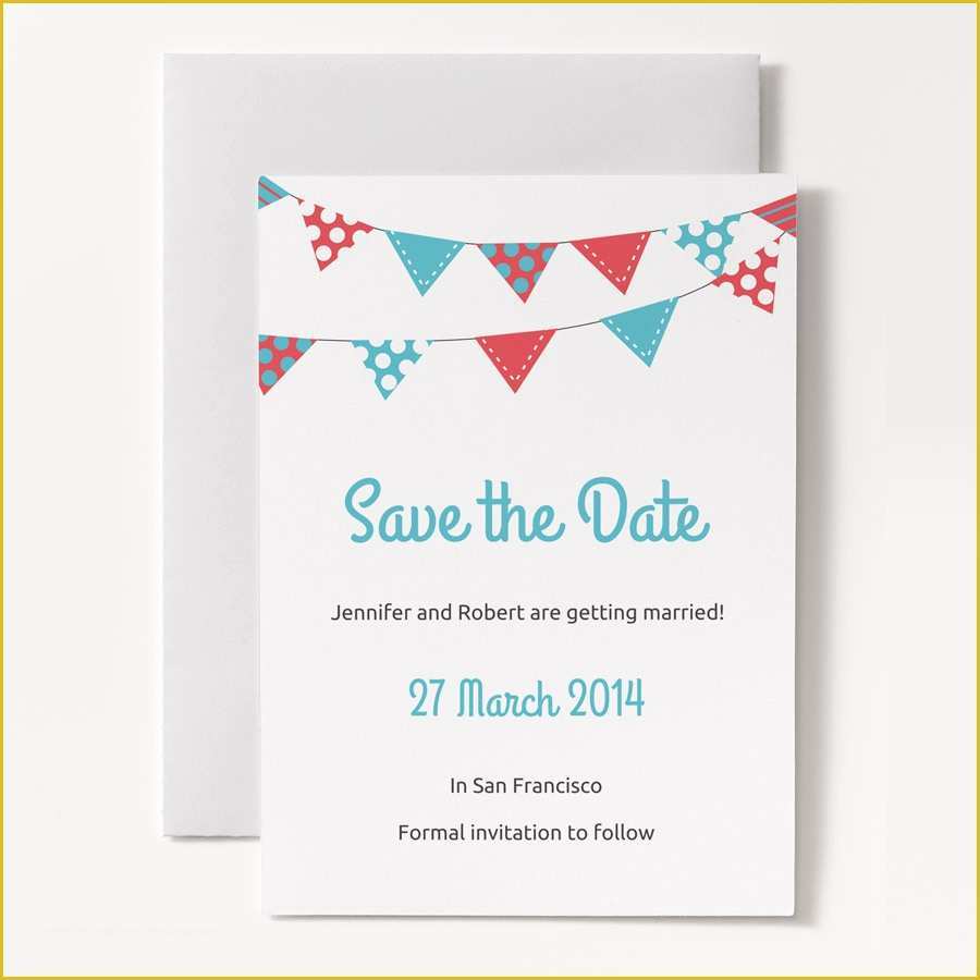 Free Save the Date Templates Of Bunting Printable Wedding Save the Date Template