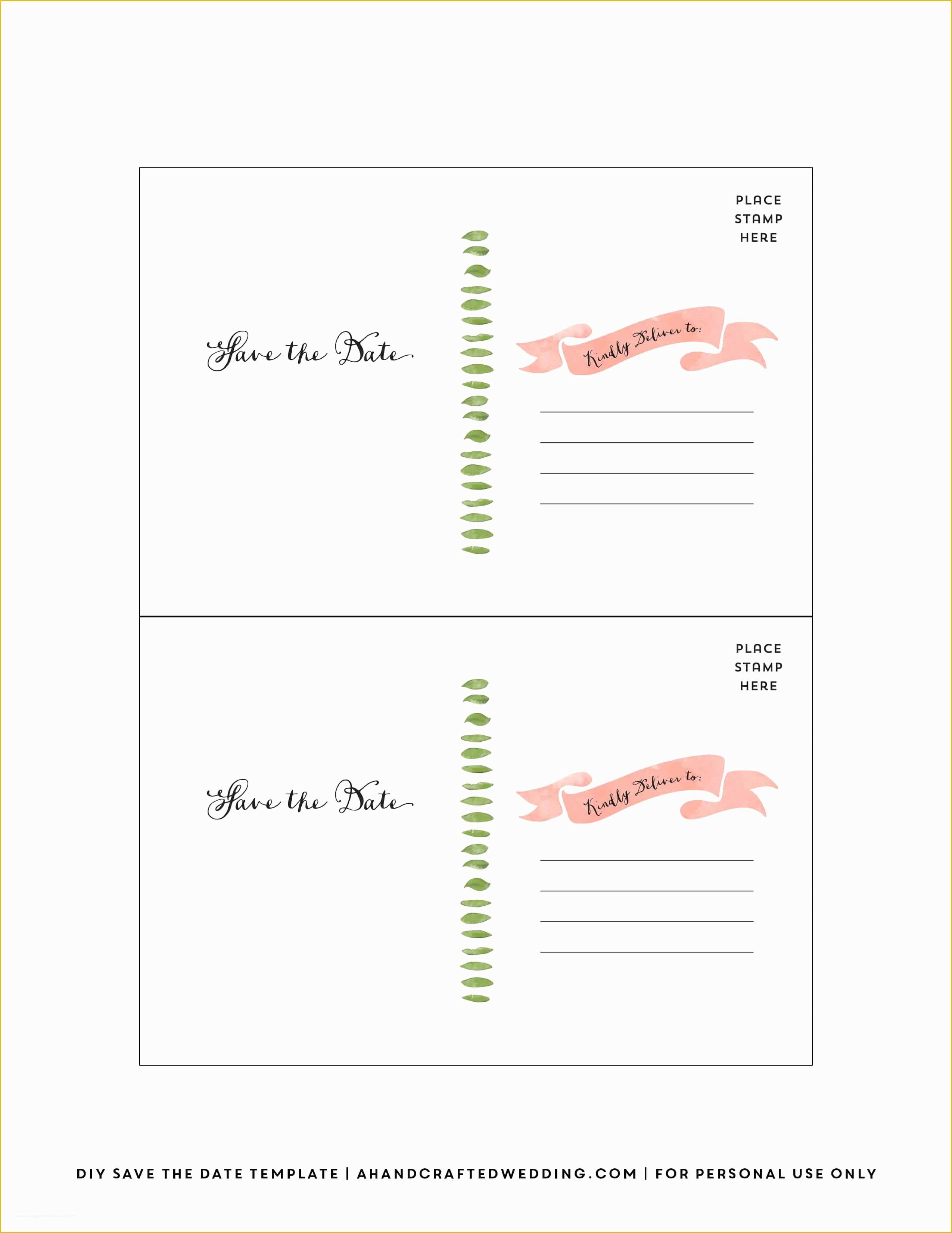 Free Save the Date Templates Of Diy Save the Date Postcard Free Printable