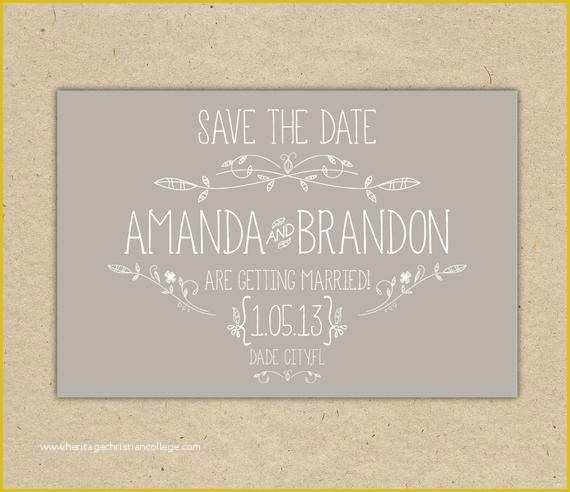 Free Save the Date Templates Of Save the Date Custom Printable Template Vintage 2054