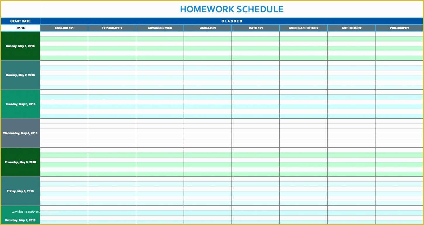 Free Schedule Template Of 10 Daily Timetable Template Excel Exceltemplates