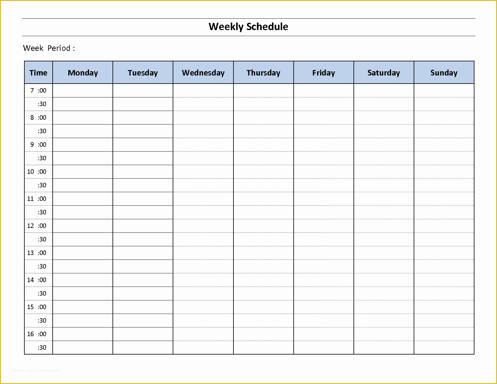 Free Schedule Template Of 10 Free Weekly Schedule Template