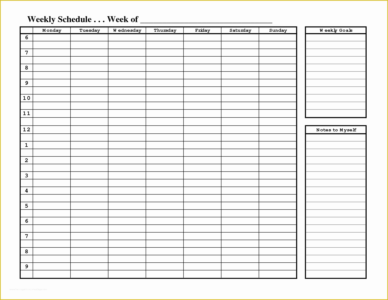 Free Schedule Template Of 10 Free Weekly Schedule Template