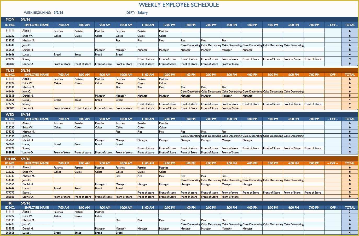 Free Schedule Template Of Call Schedule Template Excel
