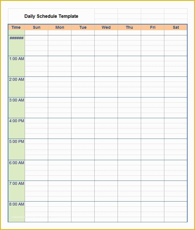 Free Schedule Template Of Daily Schedule Template 37 Free Word Excel Pdf