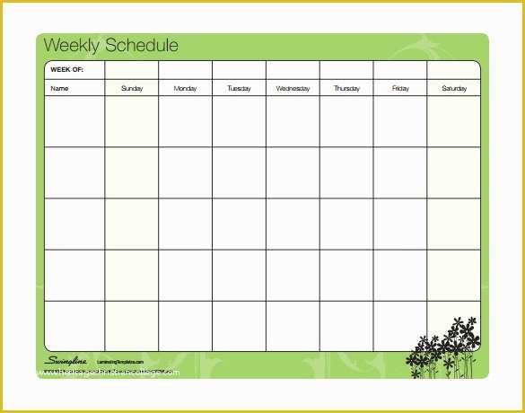 Free Schedule Template Of Family Schedule Template