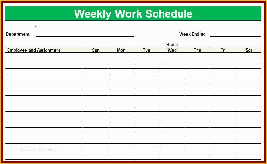 Free Schedule Template Of Weekly Calendar Maker | Heritagechristiancollege