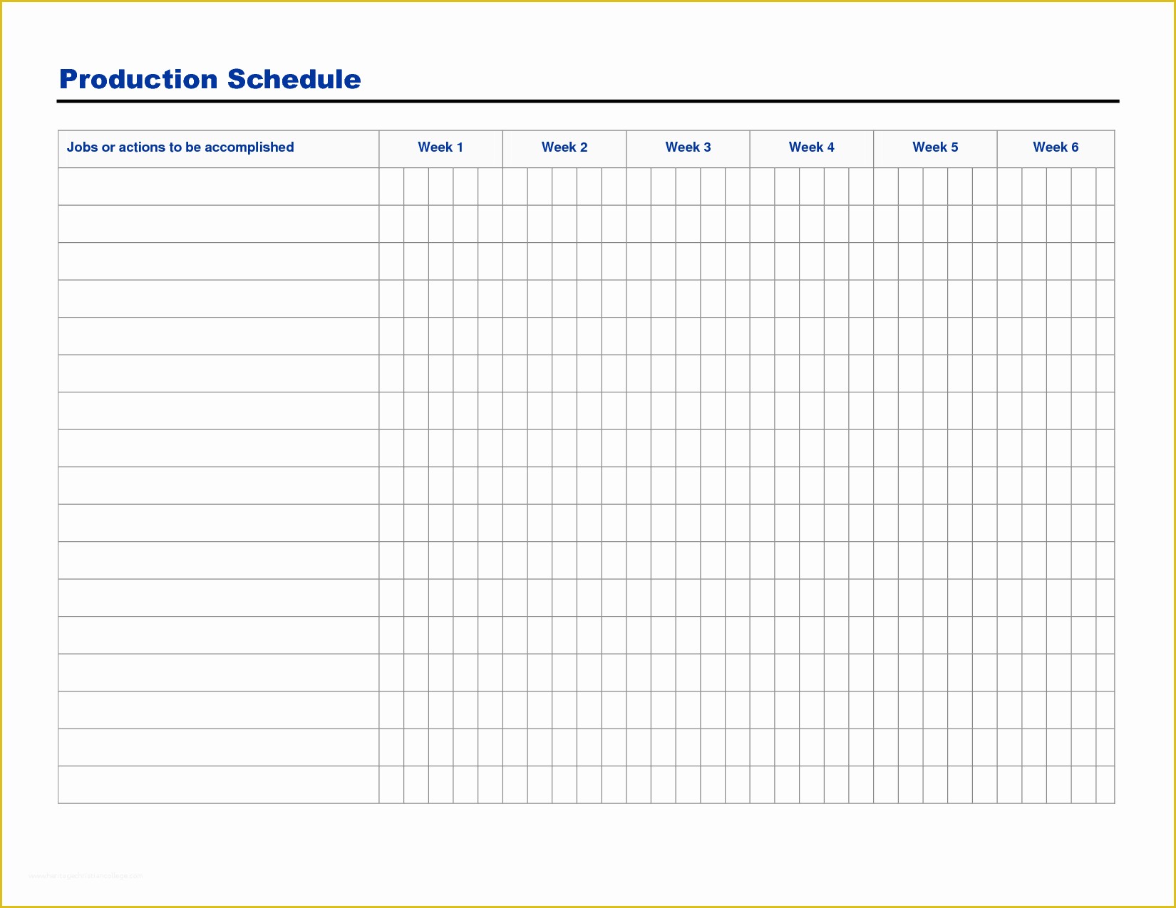 Free Schedule Template Of Free Printable Production Schedule Template and Sheet