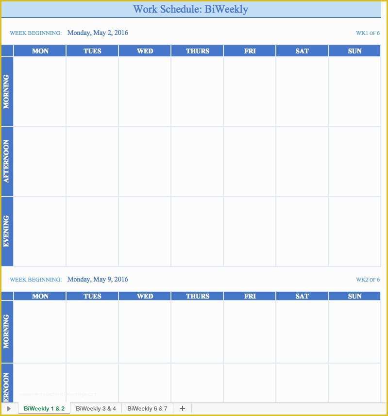 Free Schedule Template Of Free Work Schedule Templates for Word and Excel
