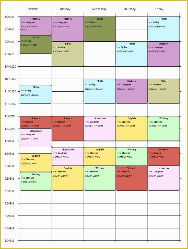 Free Schedule Template Of Line Weekly Class Scheduling Template I Used the Free