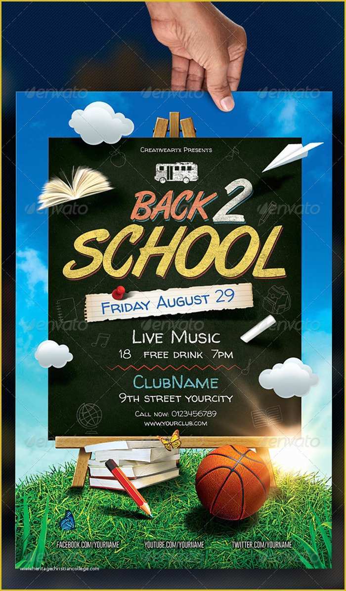 Free School Flyer Templates Of 16 Free Back to School Flyer Psd Templates Designyep