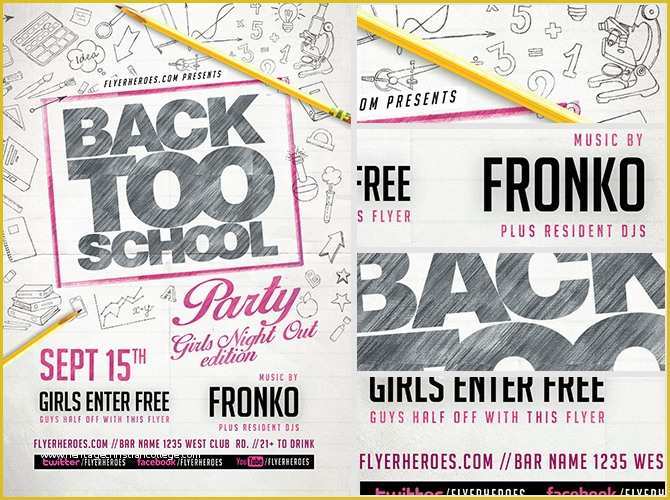 Free School Flyer Templates Of Back to School Party Flyer Template Flyerheroes