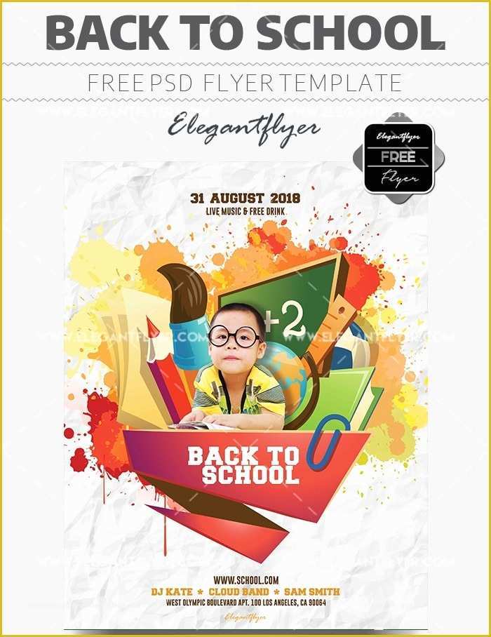 Free School Flyer Templates Of Back to School Party – Free Flyer Psd Template