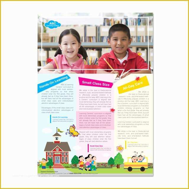 Free School Flyer Templates Of Learning Center &amp; School Flyer Template Dlayouts Graphic