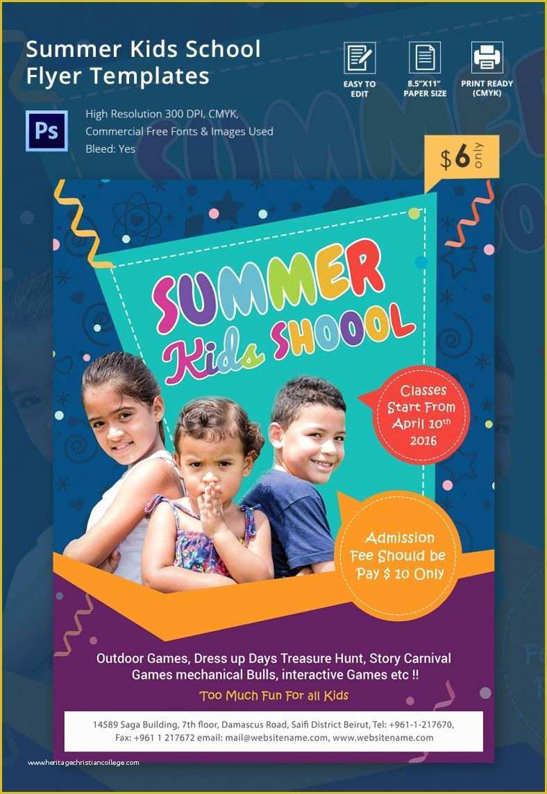 Free School Flyer Templates Of Summer Camp Flyer Template – 41 Free Jpg Psd Esi