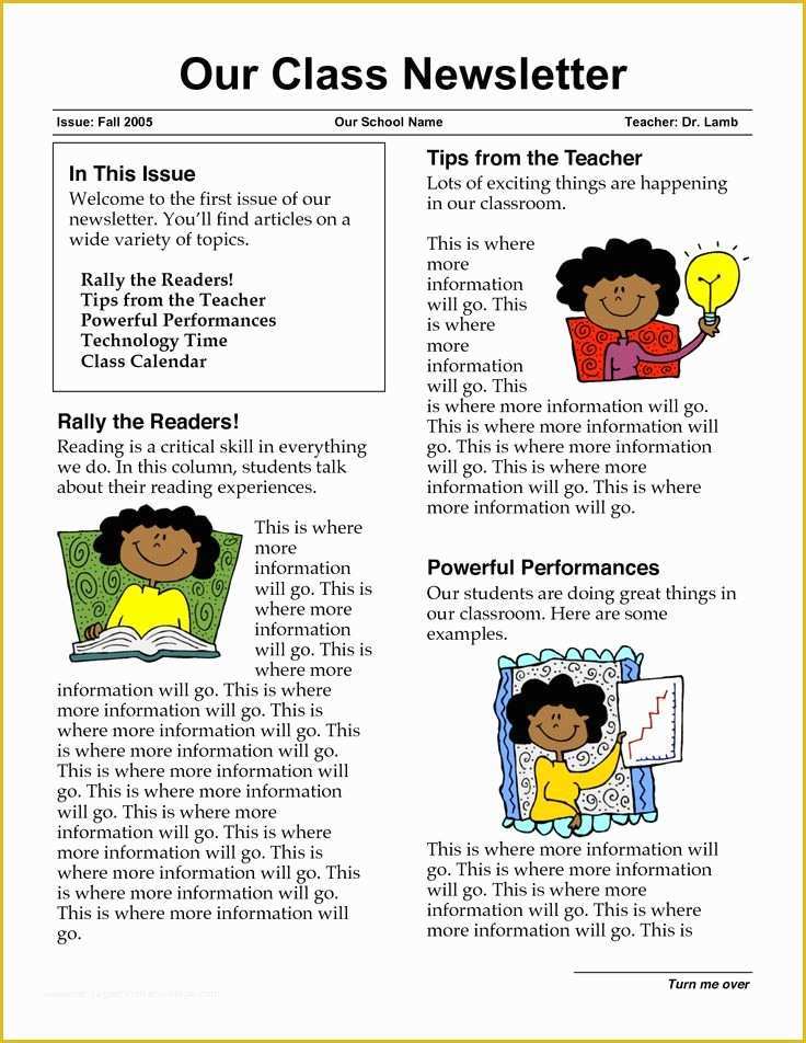 Free School Newsletter Templates Of 21 Best Classroom Newsletters Images On Pinterest