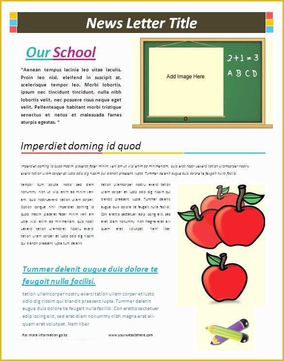 Free School Newsletter Templates Of 6 School Newsletter Templates – Free Word Pdf format