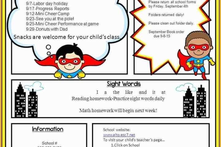 Free School Newsletter Templates Of Elementary Classroom Newsletter Templates Free Templates