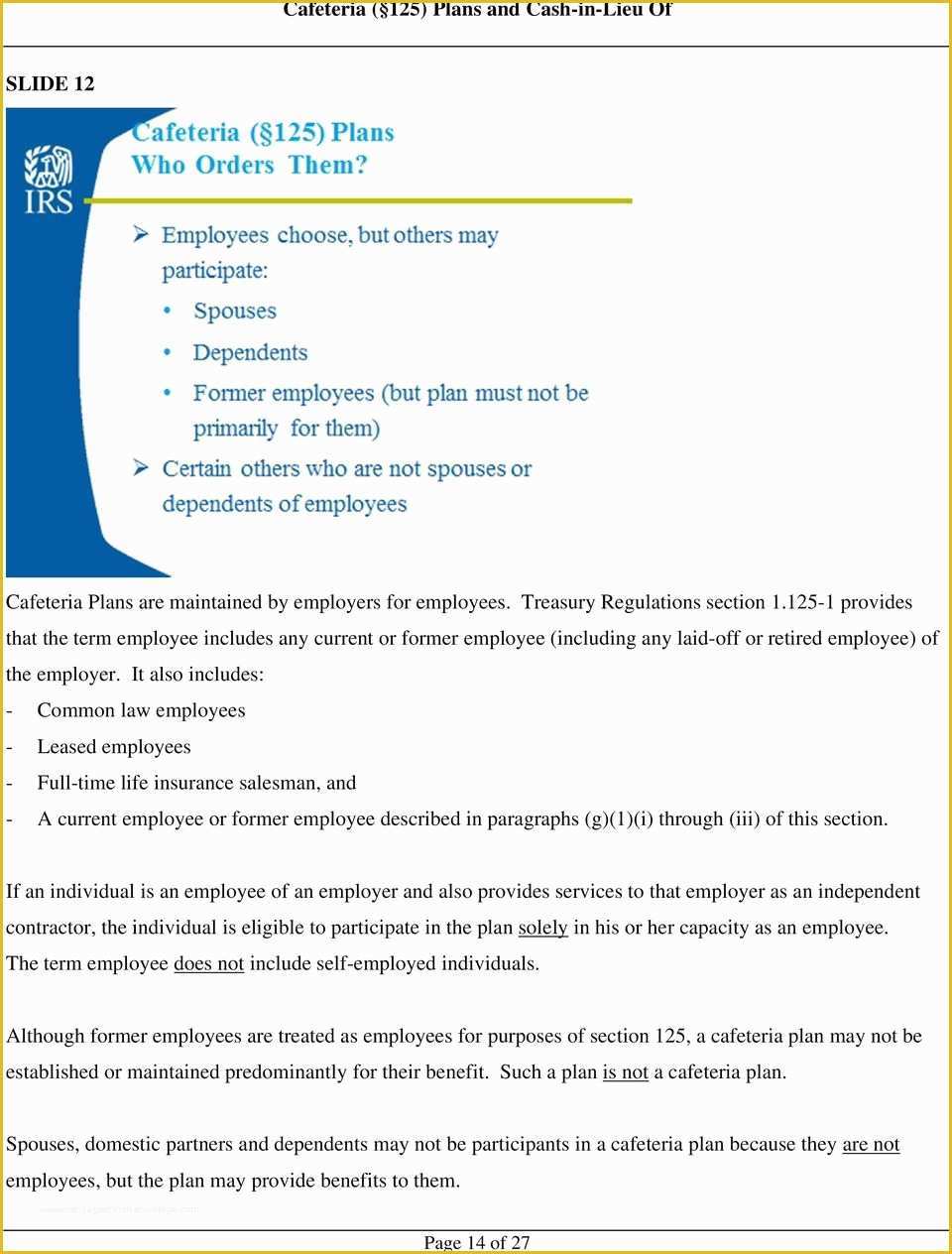 Free Section 125 Plan Document Template Of Section 125 Cafeteria Other Template Category Page 1296