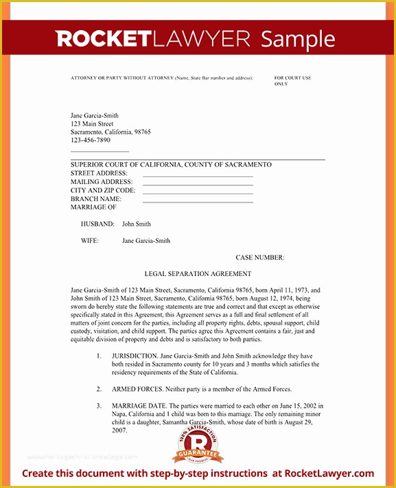 Free Separation Agreement Template Of 5 Separation Agreement 