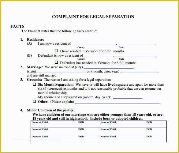 Free Separation Agreement Template Of 7 Sample Separation Agreements