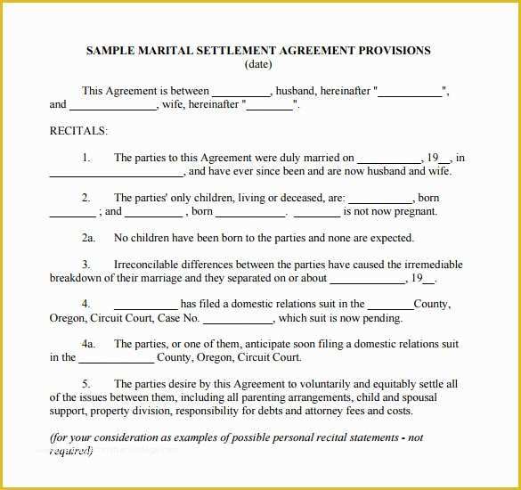 Free Separation Agreement Template Of 7 Sample Separation Agreements