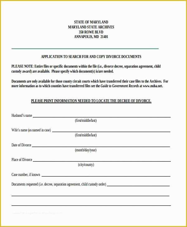 Free Separation Agreement Template Of Separation Agreement Papers