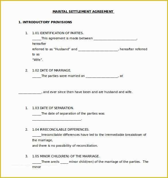 Free Separation Agreement Template Of Separation Agreement Template – 13 Free Word Pdf