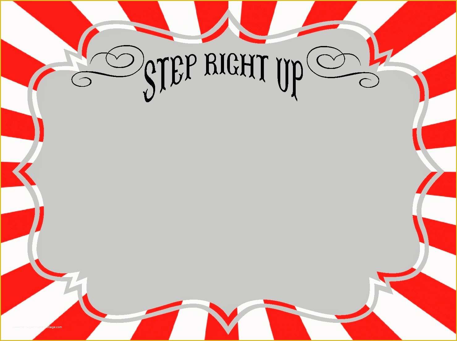 Free Sign Templates Of Free Carnival Signs & Printables