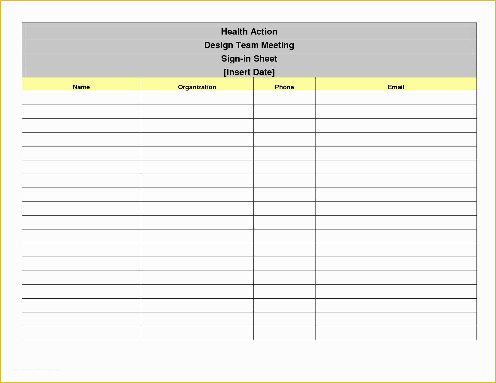 Free Sign Templates Of Free Printable Sign In Sheet Template