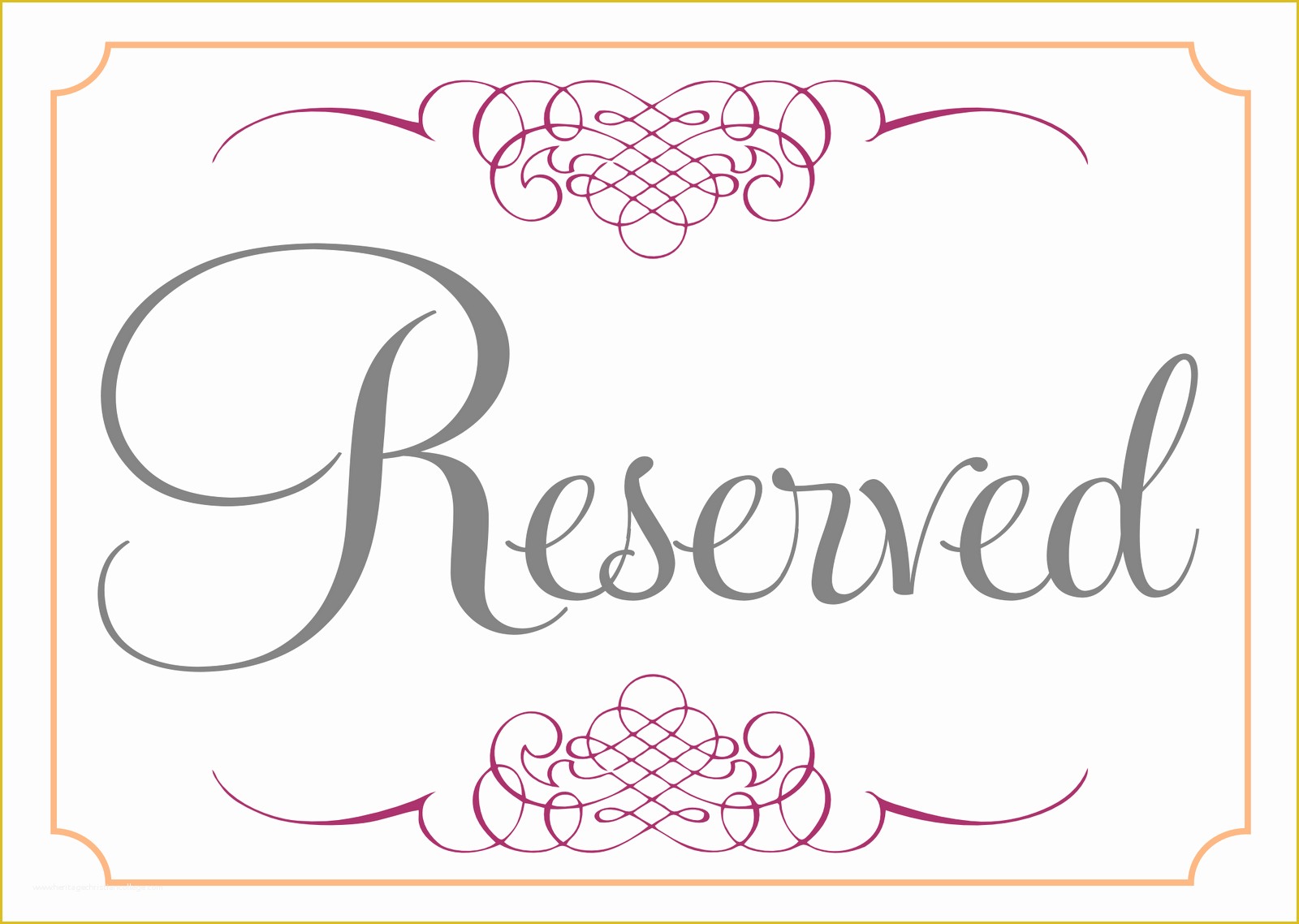 Free Sign Templates Of Free Reserved Seating Signs Template