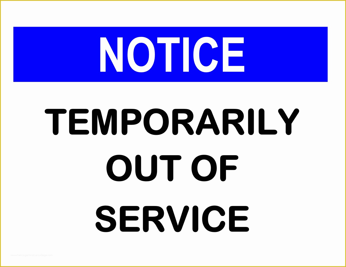 Free Sign Templates Of Out Of order Sign
