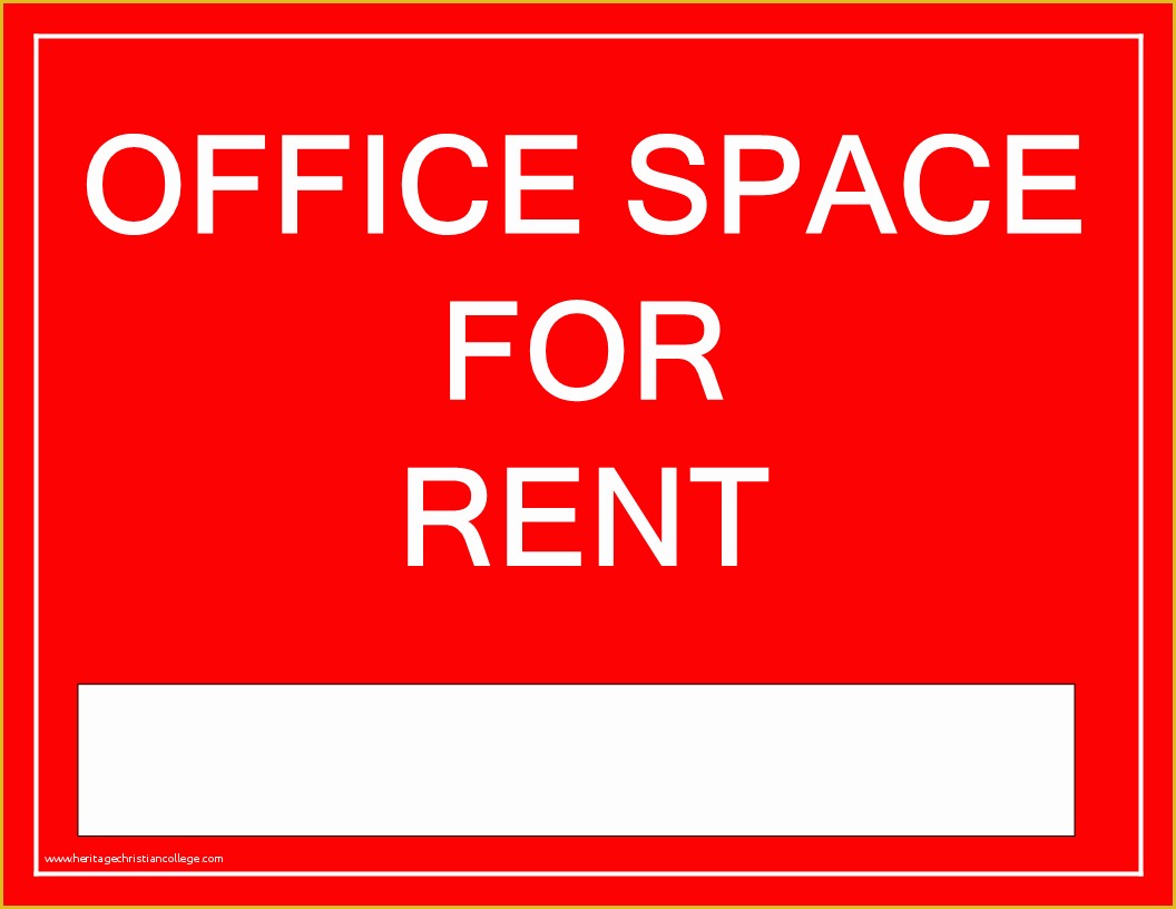 Free Sign Templates Of Printable Office Space for Rent Sign Template Download