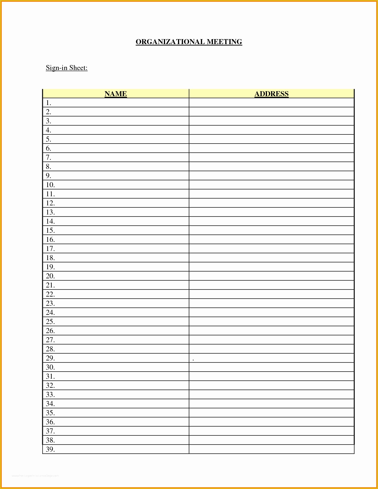 Free Sign Templates Of Search Results for “sign Up Sheet Template Excel