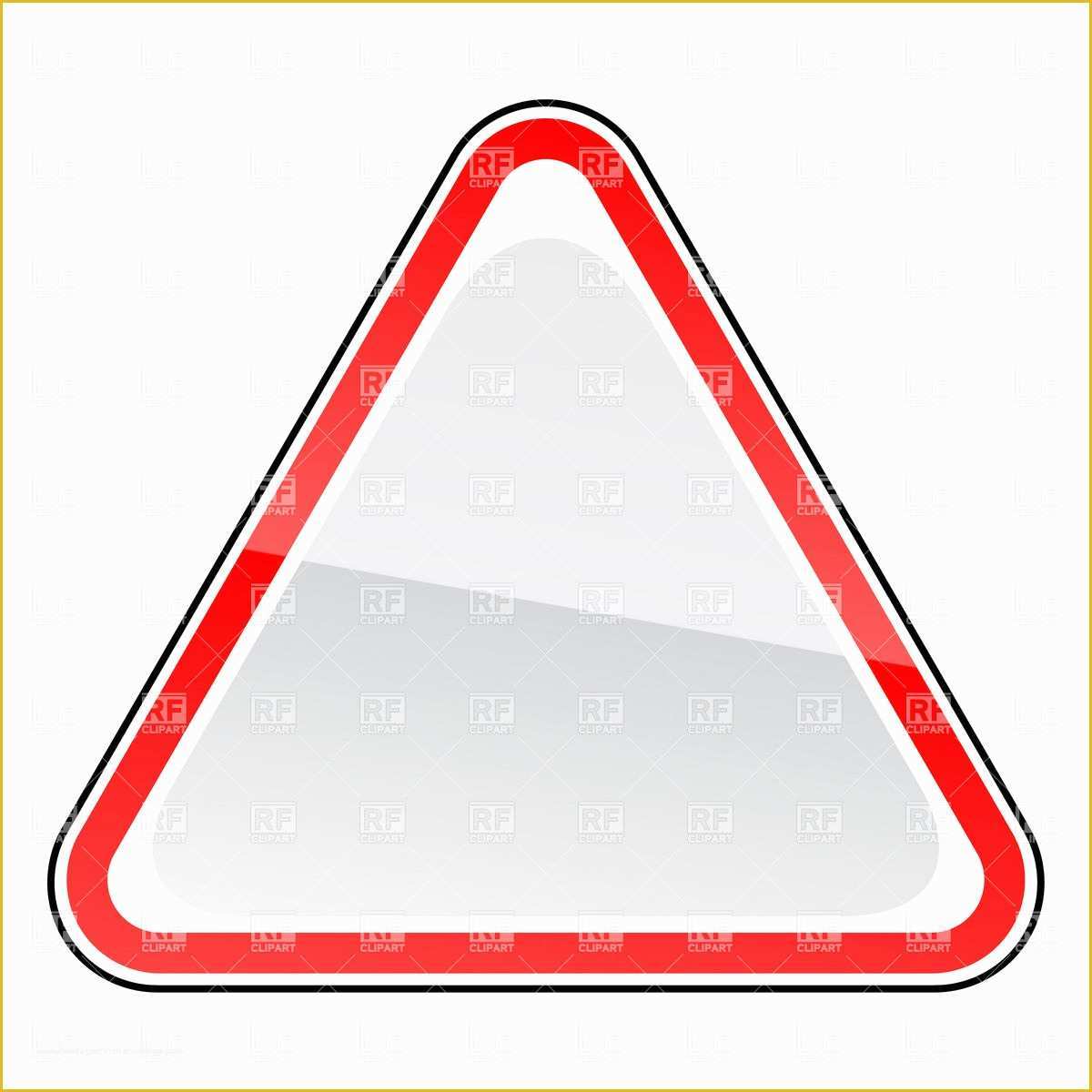 Free Sign Templates Of Triangle Blank Road Sign Template Vector Image – Vector