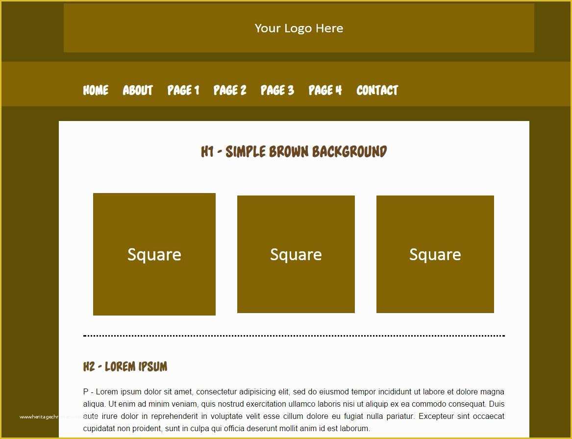 Free Simple HTML Templates Of Basic HTML Templates