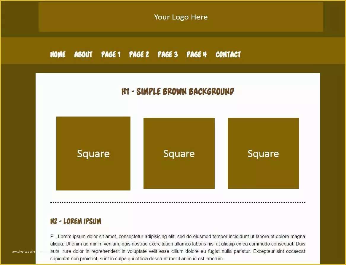 Free Simple HTML Templates Of Basic HTML Templates