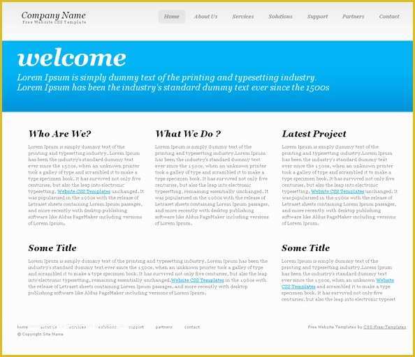Free Simple HTML Website Templates Of Basic HTML Template