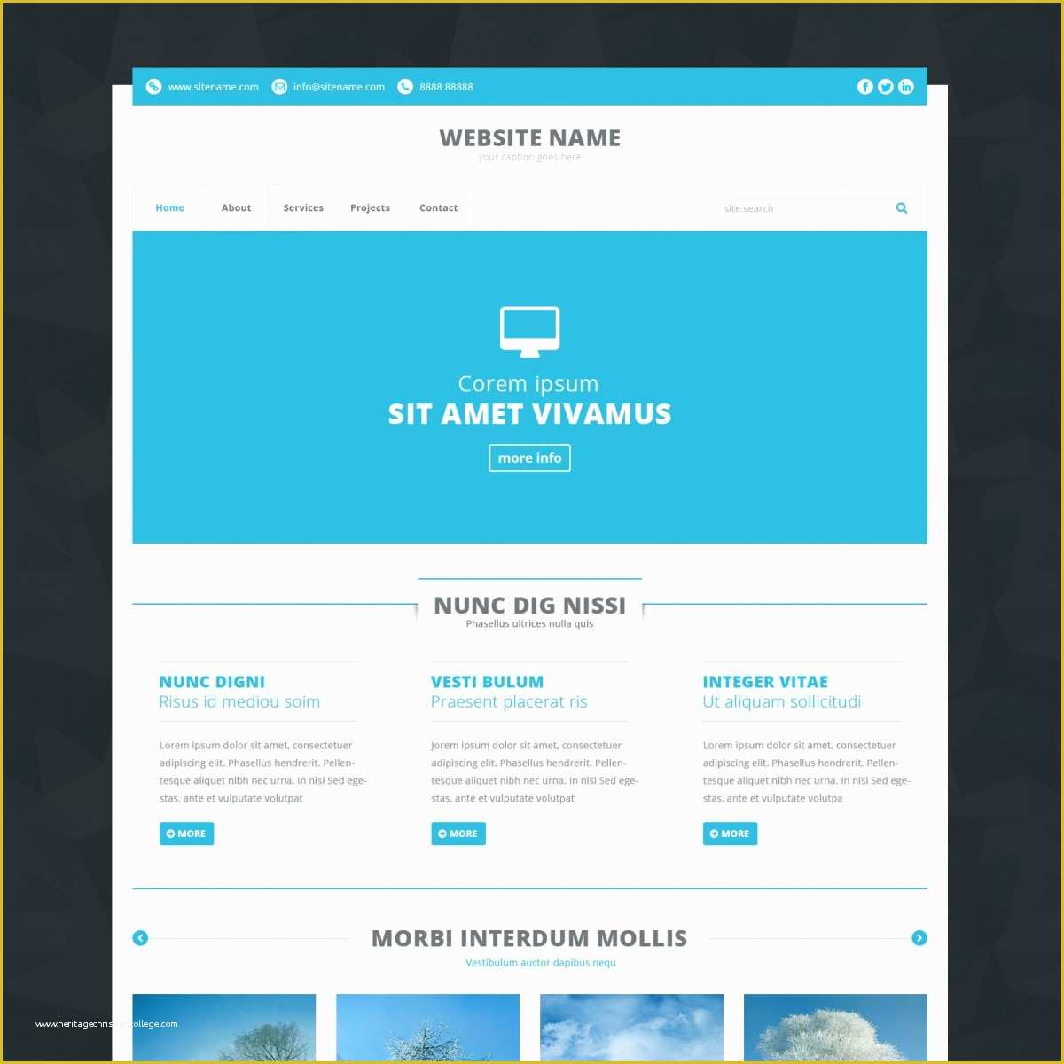 Free Simple HTML Website Templates Of Download 170 Free HTML Templates Linesh