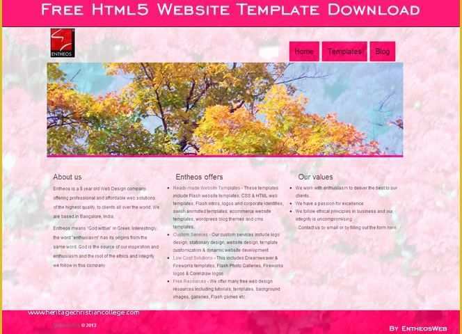 Free Simple HTML Website Templates Of Free Website Templates