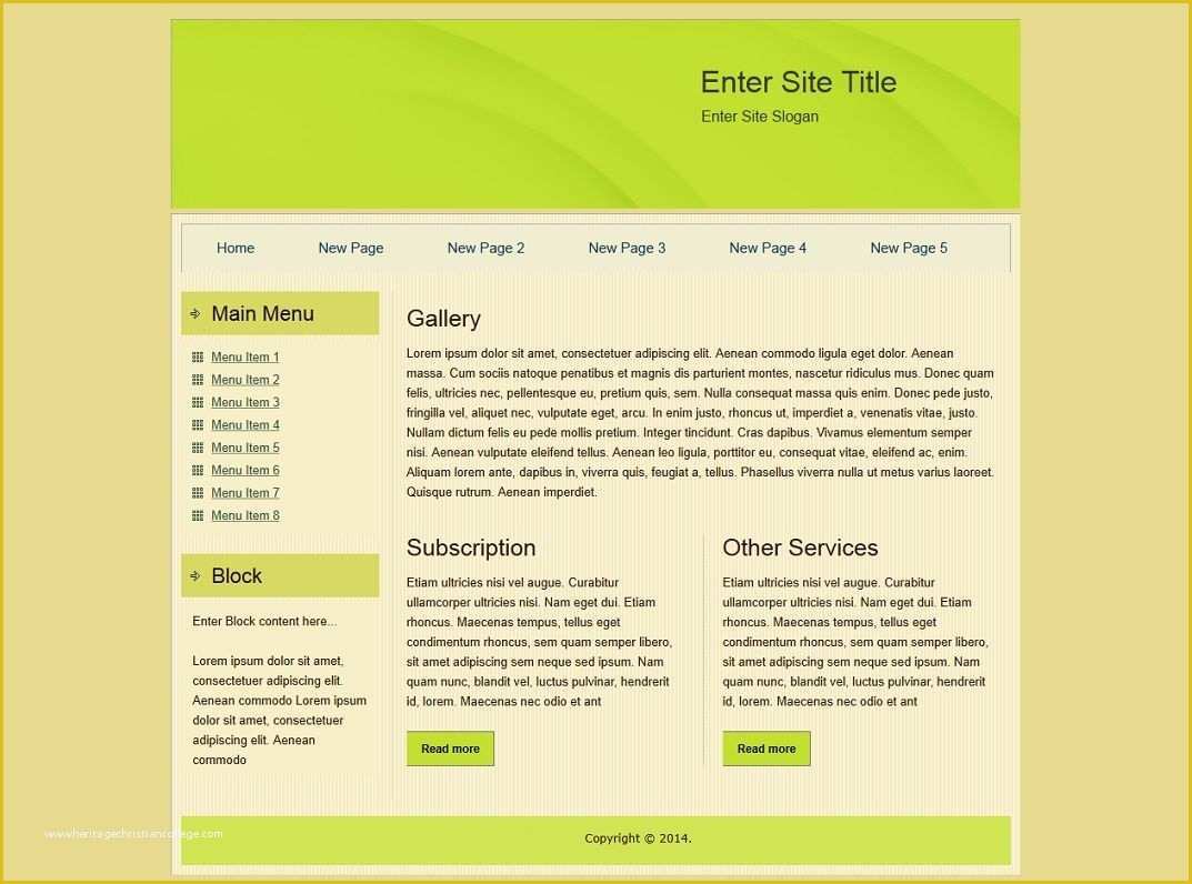 Free Simple HTML Website Templates Of HTML Templates