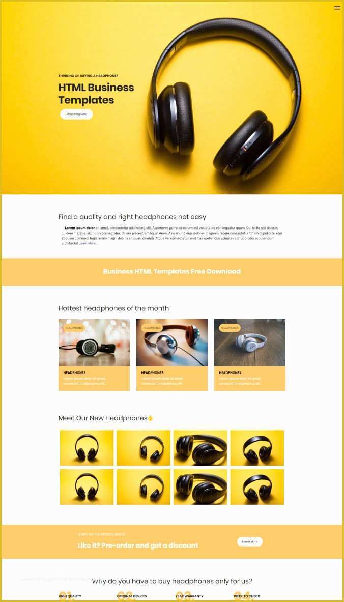 Free Simple HTML Website Templates Of HTML Website Templates