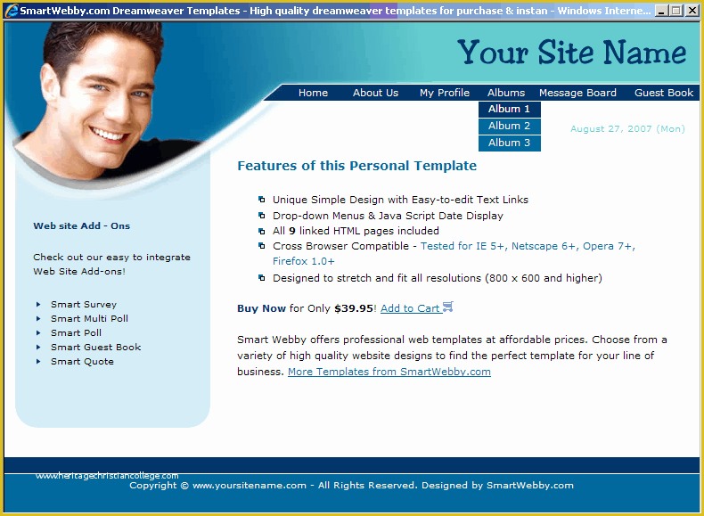 Free Simple HTML Website Templates Of Personal Profile Template Word