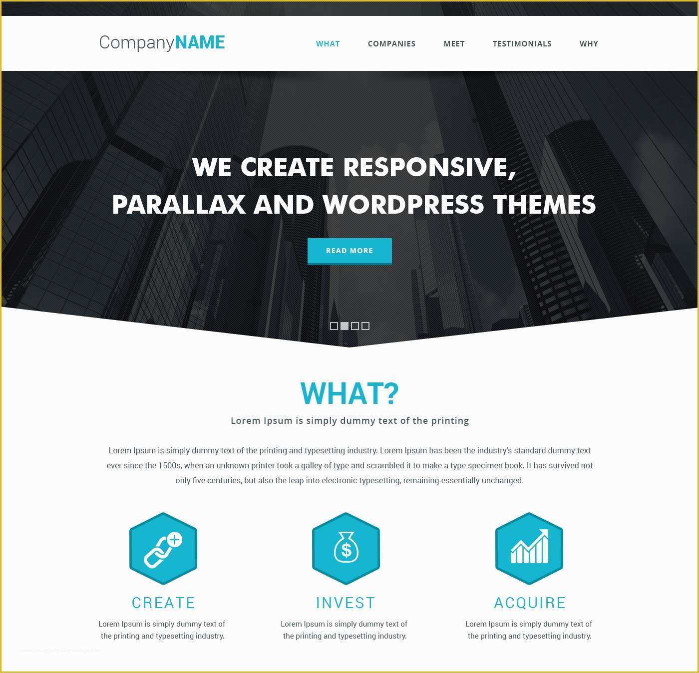 Free Simple HTML Website Templates Of Simple Parallax Website Template Free Psd Download