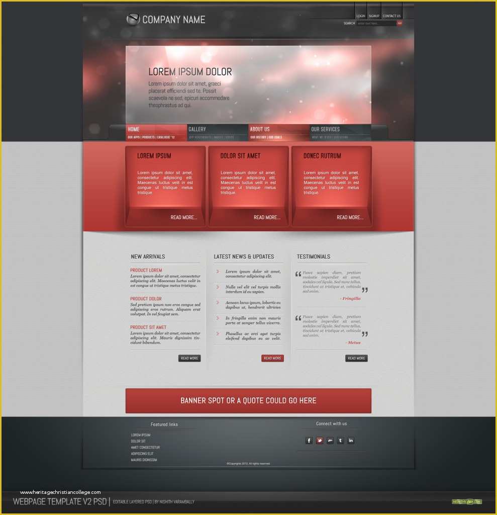 Free Simple HTML Website Templates Of Simple Web Template Psd
